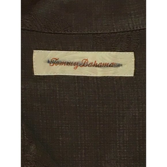 Tommy Bahama Mens Shirt Plugged Into Paradise Summer 1993 Tour Guitar Silk L euc - Picture 5 of 6